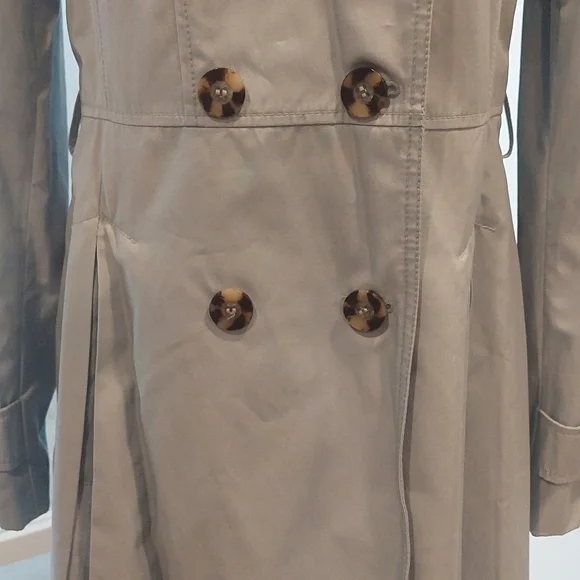 Laundry By Shelli Segal Double-Breasted Trench Coat - Taupe - Picture 3 of 15
